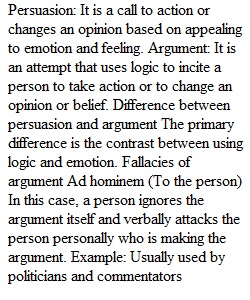 Arguing a Position Reading Notes